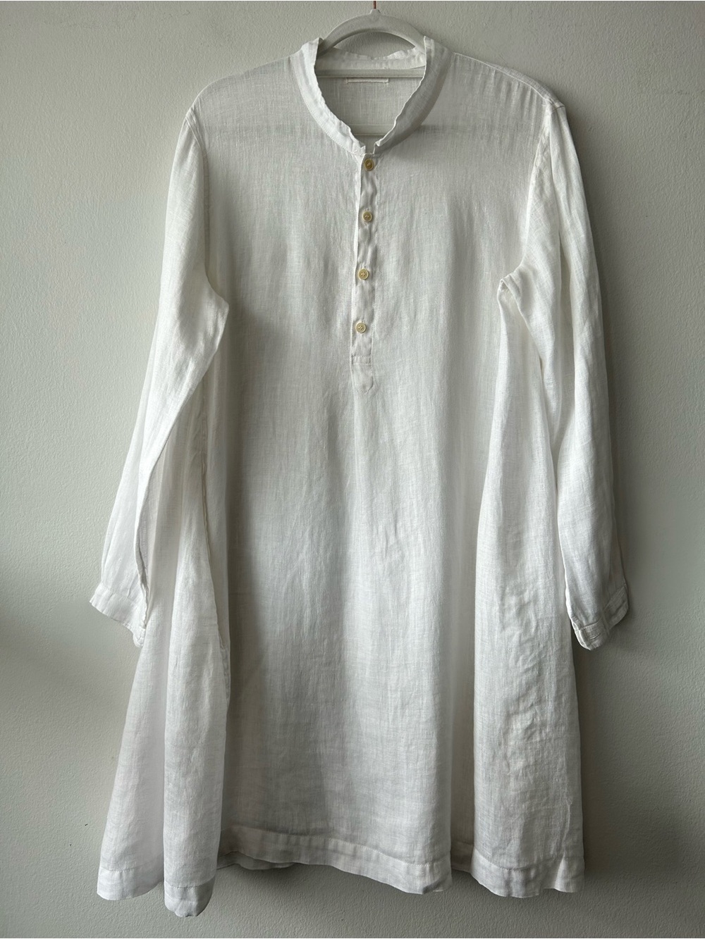 CP Shades Jasmine White Lightweight Linen Tunic Dress